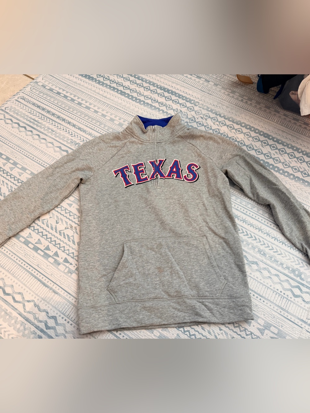 PINK Victoria's Secret Grey Crewneck Pullover with Texas Lettering